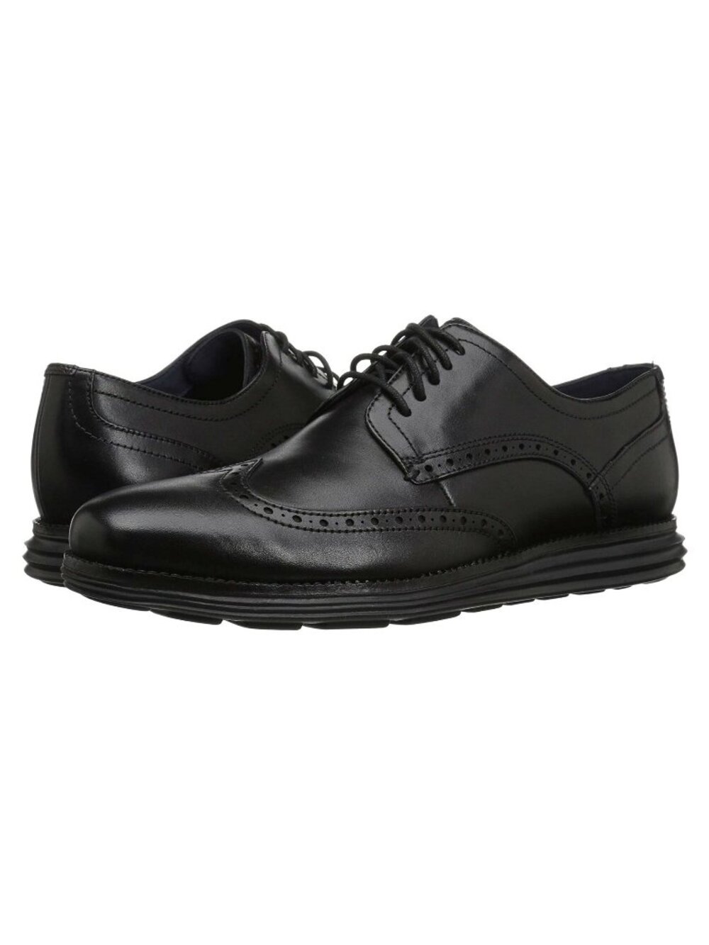 New! Cole Haan ØriginalGrand ShortWing Oxford Black Lace Up 8.5 M Leather DD40